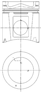 99948600, Piston, Complete piston with rings and pin, KOLBENSCHMIDT, 4570300517, 4570300917, 4570302417, 4570303117, 4570370201, 4570370301, 4570370501, 4570371001, A4570300517, A4570300917, A4570302417, A4570303117, A4570370201, A4570370301, A4570370501, A4570371001, 0012100, 128052, 0013500, 0046100, 0052500, 128L103, 128L109, 128L117, 8714180000, 87-141800-00
