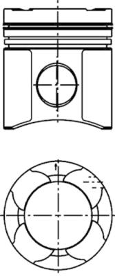 99330600, Piston, Complete piston with rings and pin, KOLBENSCHMIDT, 51.02500-6023, 51.02500-6031, 51.02511-7385, 51.02511-7389, 128053, 2290400, 87-143800-30, 51.02500.6023, 51.02500.6031, 51.02511.7385, 51.02511.7389, 51025006023, 51025006031, 51025117385, 51025117389