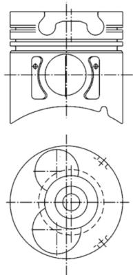 Piston - 99403600 KOLBENSCHMIDT - 8944608871, 8971086210, 6291200