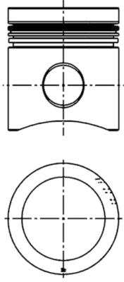 Piston - 99548600 KOLBENSCHMIDT - 51.02501-0793, 51.02501-7517, 128046