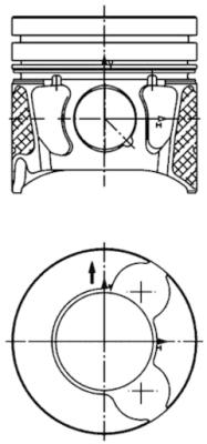 Piston - 99700610 KOLBENSCHMIDT - 87-114708-40
