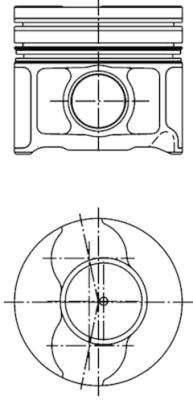 41795620, Piston, Complete piston with rings and pin, KOLBENSCHMIDT, 0101502, 082214, 87-124008-30, 40218630