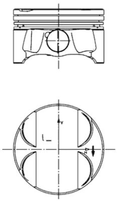 Piston - 40395600 KOLBENSCHMIDT - 082240, 11257561850