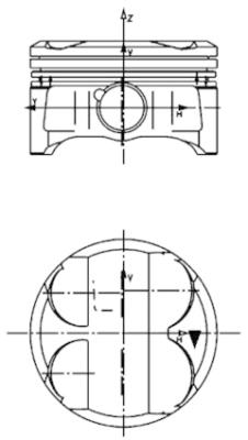 40086600, Piston, Complete piston with rings and pin, KOLBENSCHMIDT, 11257562453, 081PI00101000, 084167, 84L140, 99773600