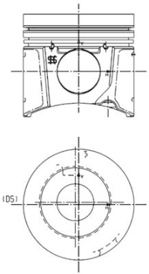 99801600, Kolben, Kolben komplett mit Ringen und Bolzen, KOLBENSCHMIDT, 04258283, 04252842, 3818/00, 8153/00, 8253/00, 098093, 1000100, 87-127800-00