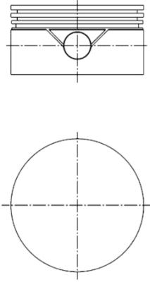 99849600, Kolben, Kolben komplett mit Ringen und Bolzen, KOLBENSCHMIDT, 51.54119-6001, 0042600, 100235, 20910350108, 100L86, 51.54119.6001, 51541196001