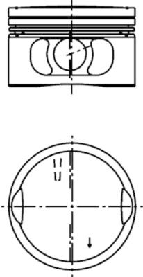 99942620, Kolben, Kolben komplett mit Ringen und Bolzen, KOLBENSCHMIDT, 0332202