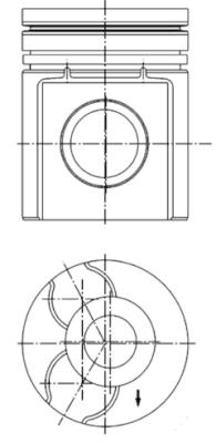 99991700, Kolben, Kolben komplett mit Ringen und Bolzen, KOLBENSCHMIDT, 3828238, 87-142500-00, 99991600, 275648, 420840
