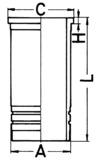 89940110, Cylinder Sleeve, Cylinder liner, KOLBENSCHMIDT, 04915829