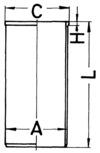 Cylinder Sleeve - 89823190 KOLBENSCHMIDT - 11461-78301, 1146178301