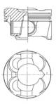 Piston - 41267600 KOLBENSCHMIDT - 0628W4, 11257601077, 11257601181