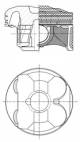 Complete piston with rings and pin - 41986600 KOLBENSCHMIDT