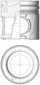 Complete piston with rings and pin - 42076600 KOLBENSCHMIDT