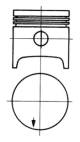 Piston - 91350701 KOLBENSCHMIDT - 113107111P, 113107111PB, 113107111PG