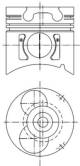 Piston - 99403600 KOLBENSCHMIDT - 8944608871, 8971086210, 6291200