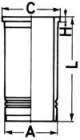 Cylinder Sleeve - 88318110 KOLBENSCHMIDT - 12158462, 6.206.1.132.001.4, 151WN05