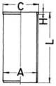 Cylinder Sleeve - 89823190 KOLBENSCHMIDT - 11461-78301, 1146178301