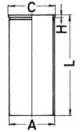 Cylinder Sleeve - 88750190 KOLBENSCHMIDT - C9224