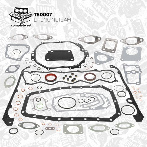 TS0007, Dichtungsvollsatz, Motor, Dichtungssatz komplett, ET ENGINETEAM, Citroen Jumper, Fiat Ducato, Iveco Daily 2,8HDi/JTD 8140 1999+, 500366171, 500366511, 198.820, 891920