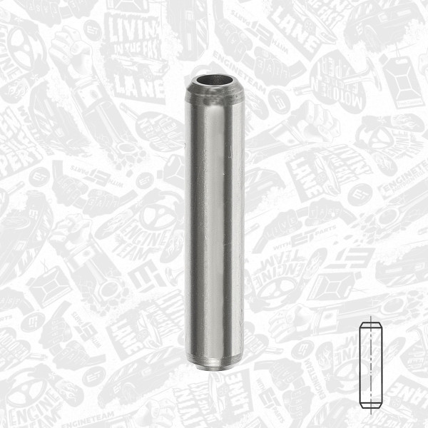 VG0041, Valve Guides, Valve guide inlet / exhaust, ET ENGINETEAM, 504053804, G11390