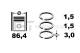 Piston Ring Kit - R1001600 ET ENGINETEAM - 5896111, 08-786800-00, 9-2079-00