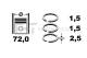 Piston Ring Kit - R1004000 ET ENGINETEAM - 08-426300-00, 9-3754-00