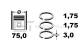 Piston Ring Kit - R4001600 ET ENGINETEAM - 23040-2A900, 230402A900, 23040-2A901