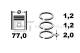 Piston Ring Kit - R4001800 ET ENGINETEAM - 23040-2B001, 230402B001, 23040-2B000